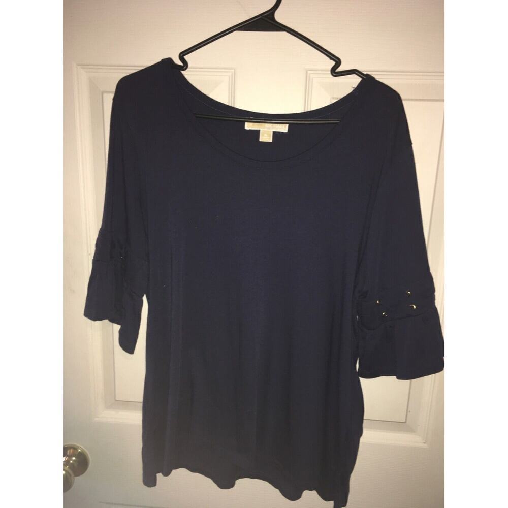 Michael kors blouse with bell sleeves size xl blue